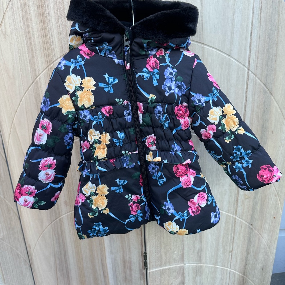 Rothschild Black Jacket with Floral Accents